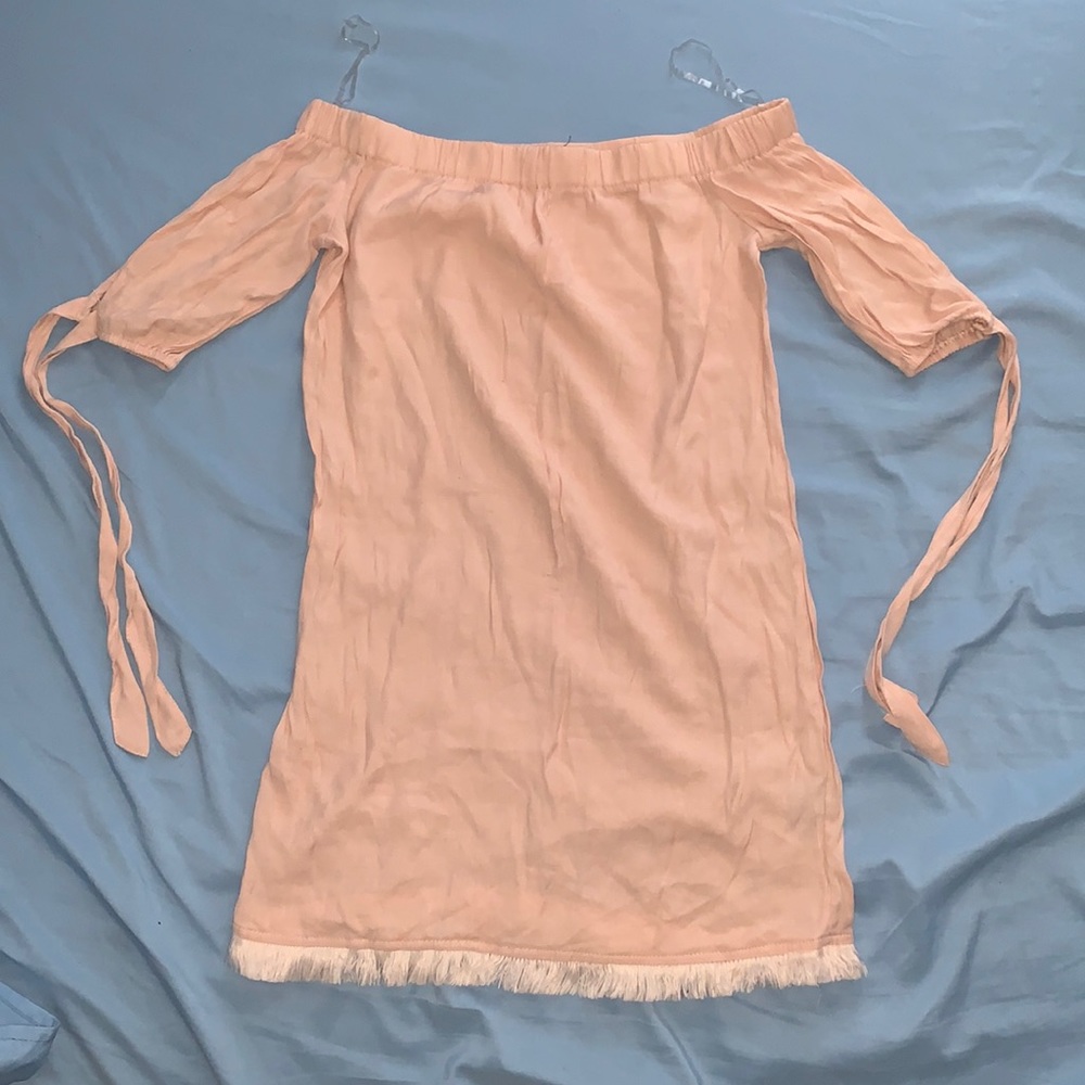 Light Pink Off the Shoulder Dress